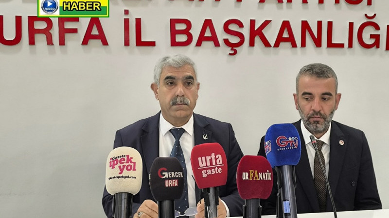 YRP Şanlıurfa İl Başkanlığı'ndan Basın Açıklaması