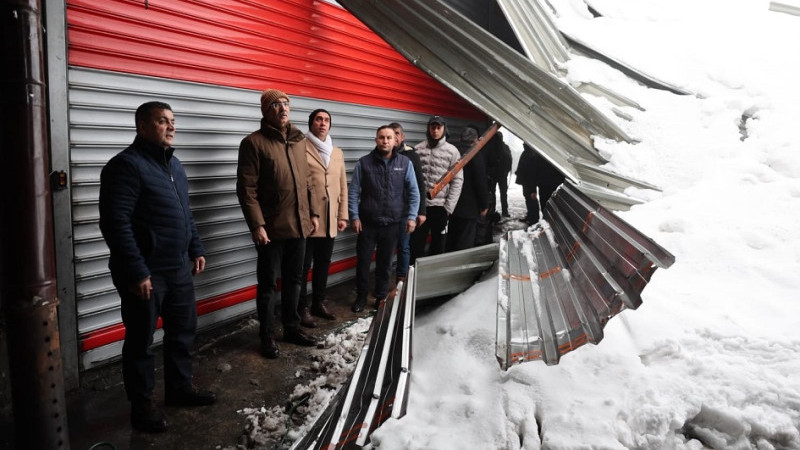 Başkan Kuş ve Elgün’den Esnafa Geçmiş Olsun Ziyareti