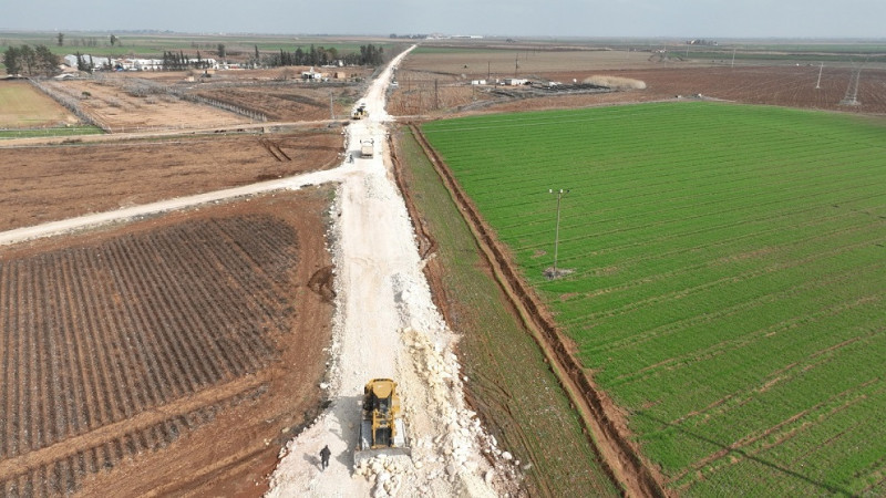 Büyükşehir Belediyesi Harran, Akçakale Gurup Yolunda Çalışmalarını Sürdürüyor