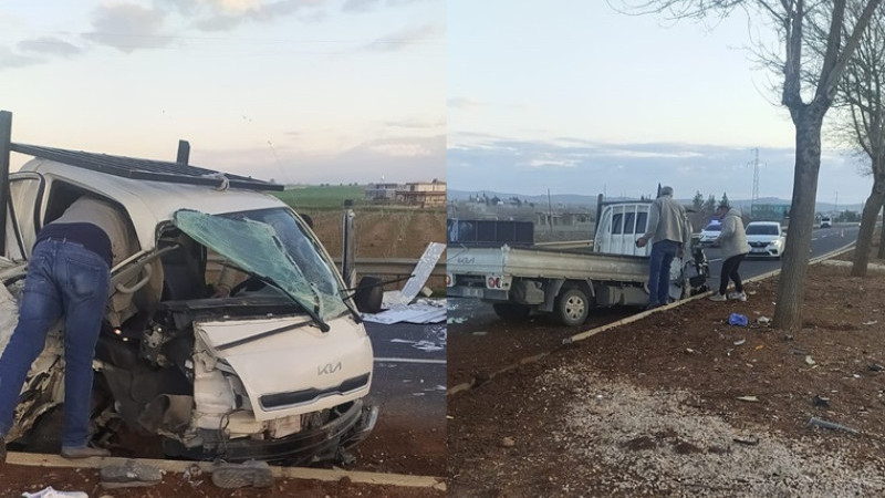 Şanlıurfa, Diyarbakır Karayolunda Maddi Hasarlı Kaza
