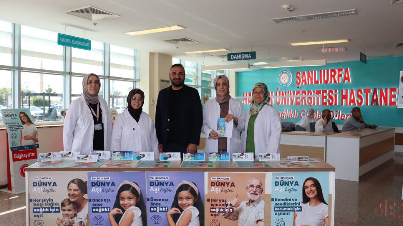 Harran Üniversitesi Hastanesi'nden Dünya Aşı Haftasında Farkındalık Etkinliği