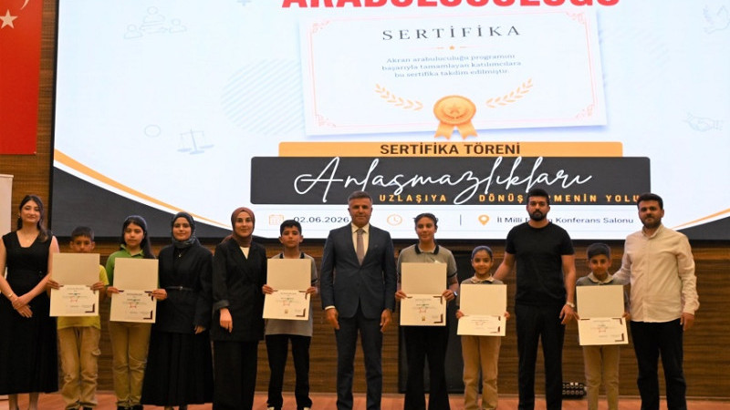 Şanlıurfa'da Akran Arabuluculuğu Sertifikaları Sahiplerini Buldu