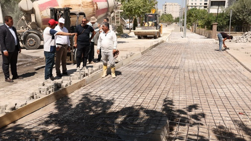 Karaköprü Bisiklet Yolları Yapılıyor