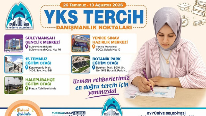 Eyyübiye Belediyesi’nden Ücretsiz YKS Tercih Danışmanlığı